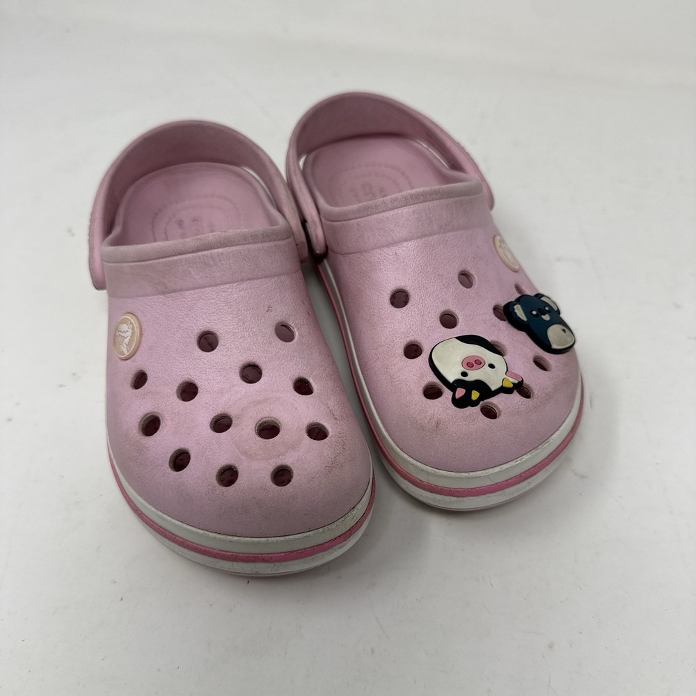 Crocs Bayaband Clog Light Pink Size C12 Unisex Kids Water Play Shoes Slip On